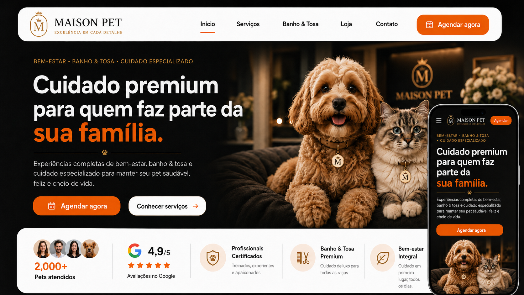 Exemplo de site ArcaDev